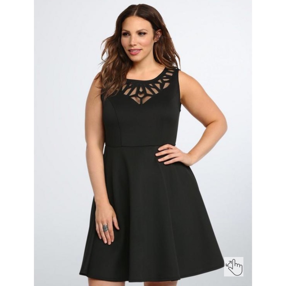 Maurices Mesh Cutout Plus Size Dress